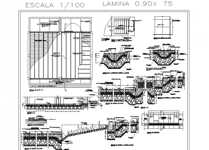 Floor construction detail drawing in dwg AutoCAD file.