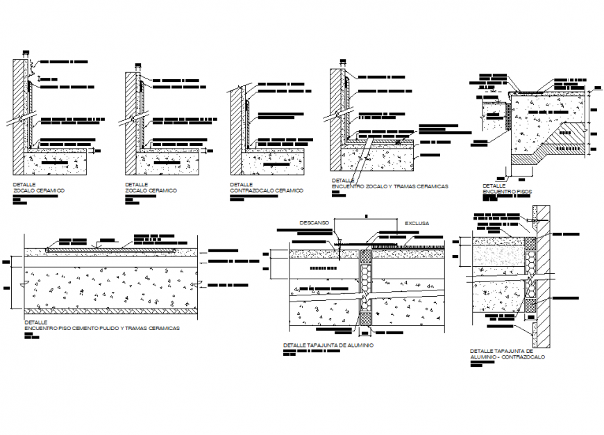 Floor detail elevation and plan layout 2d view autocad file
