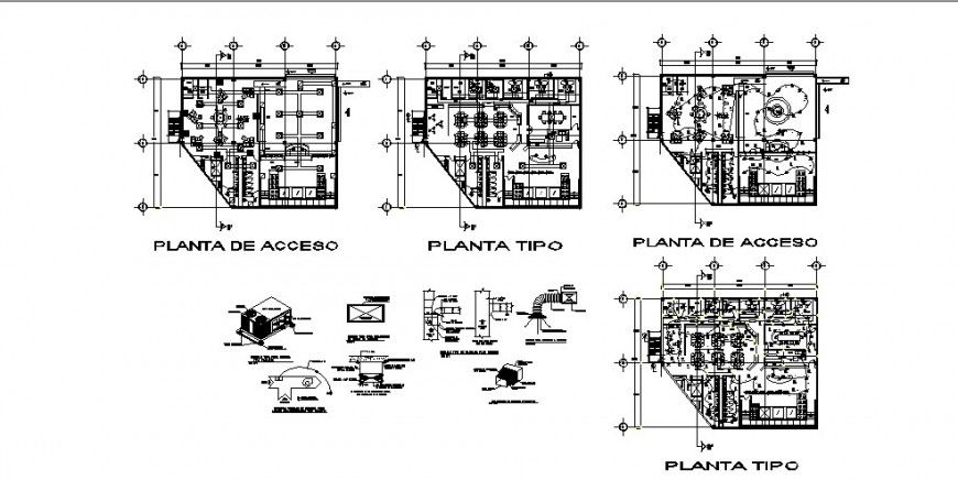 Floor distribution and electrical installation layout and auto-cad drawing details of restaurant dwg file
