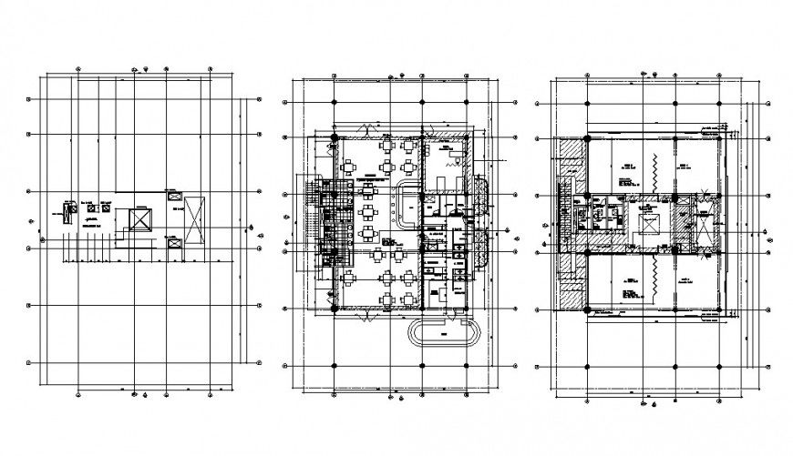 Floor distribution layout plan details of luxuries villa building dwg file