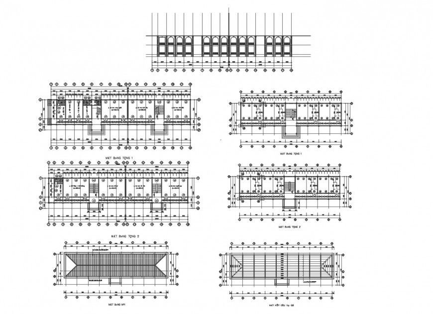 Floor distribution plan details of classical apartment building dwg file