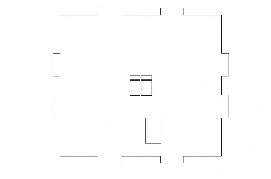 Floor framing plan for door and window for apartment building dwg file