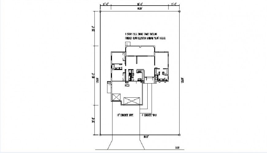 Floor framing plan structure details for existing residential house dwg file