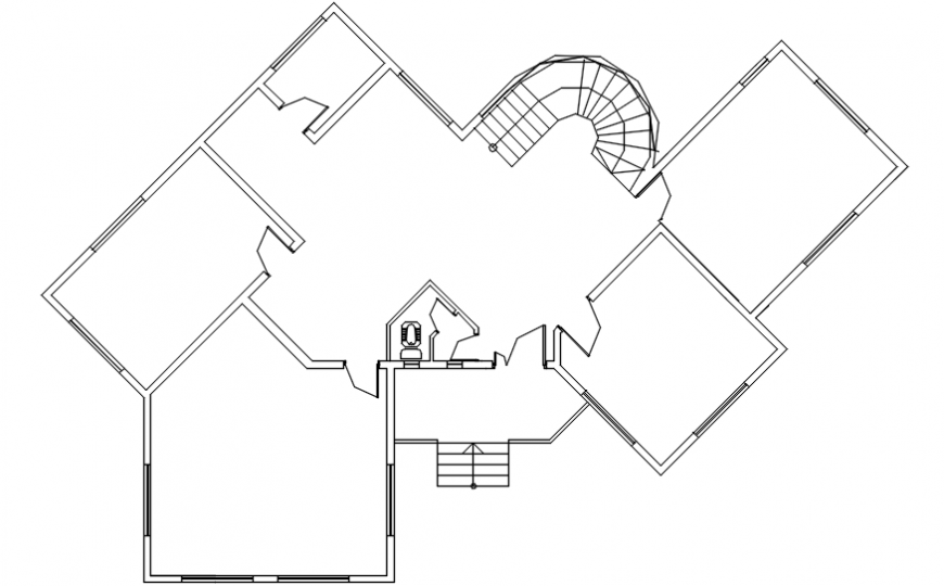 Floor framing plan structure details of cafeteria dwg file