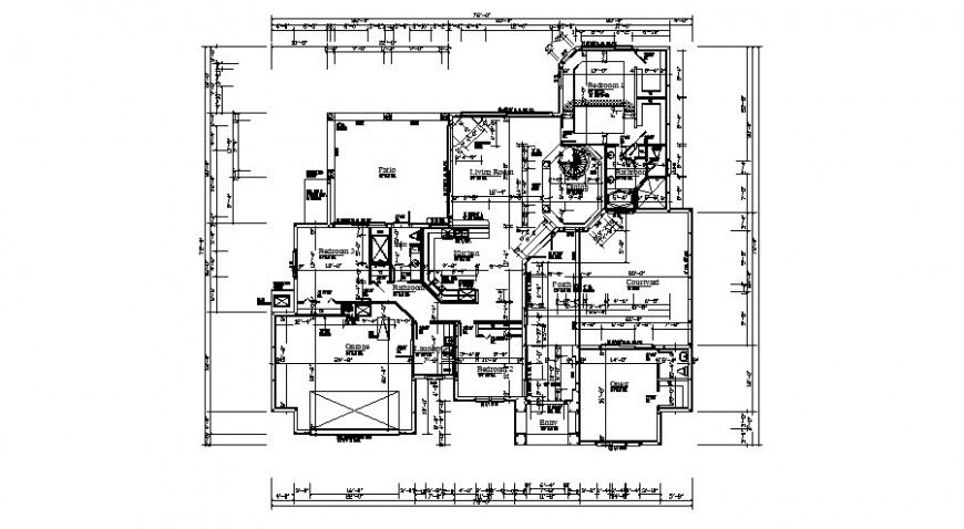 Floor framing plan structure details of one family house dwg file