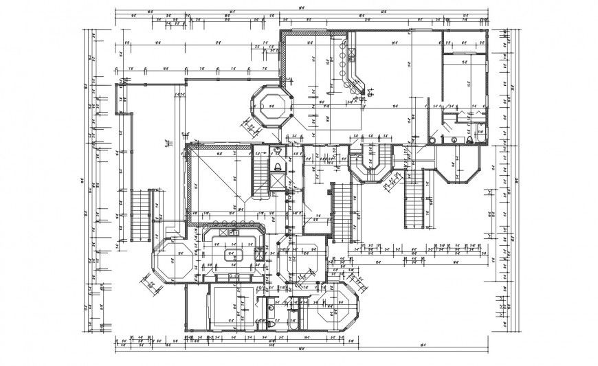 Floor framing plan structure details of residential house dwg file