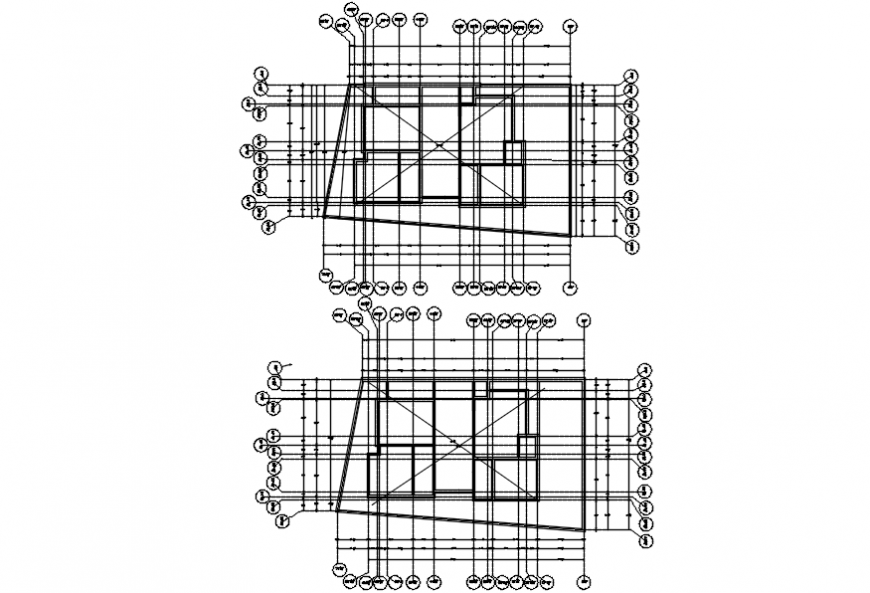 Floor framing plan structure drawing details for bungalow dwg file