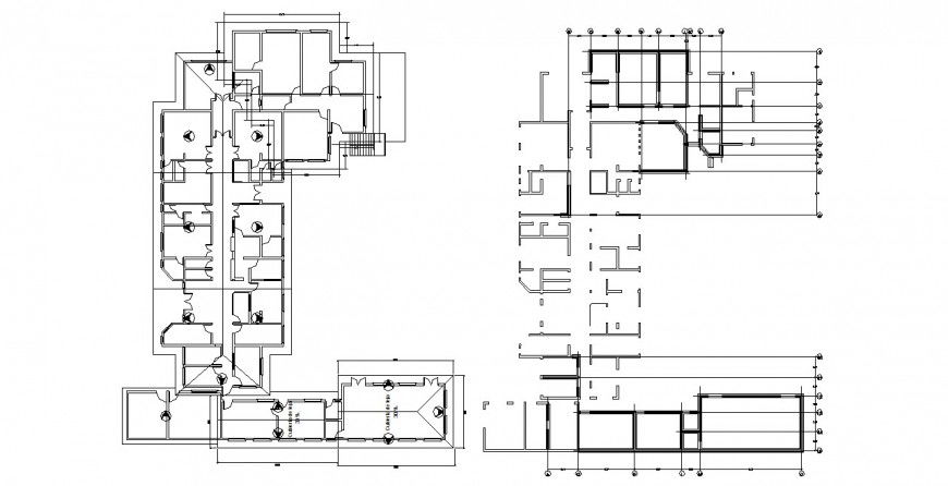Floor framing plan structure drawing details of office building dwg file