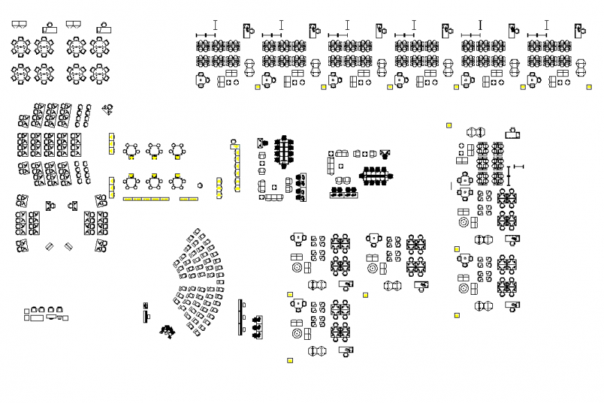 Floor furniture planning detail dwg file