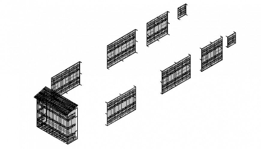 Floor grills details drawings 3d and 2d drawings autocad file