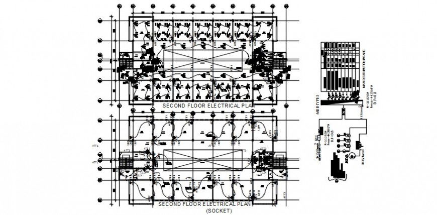 Floor layout CAD drawings detail of electrical installation dwg file