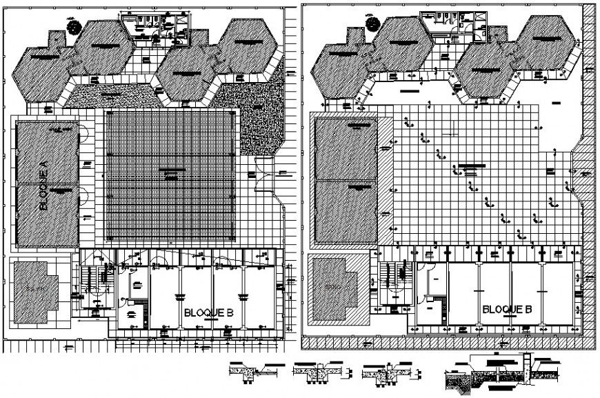 floor layout detail top view cad file