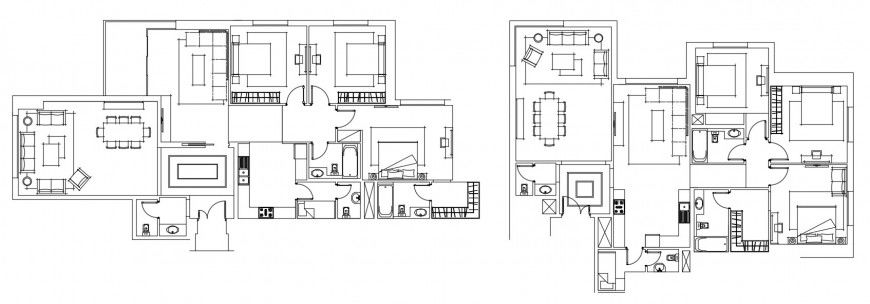 Floor layout plan details of house CAD drawings autocad file