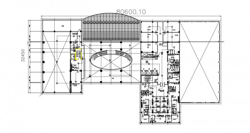 Floor layout plan of fire alarm in autocad