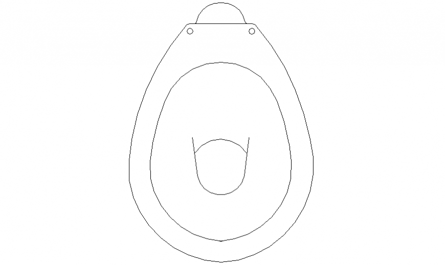 Floor mounts types of toilets drawing in dwg file.