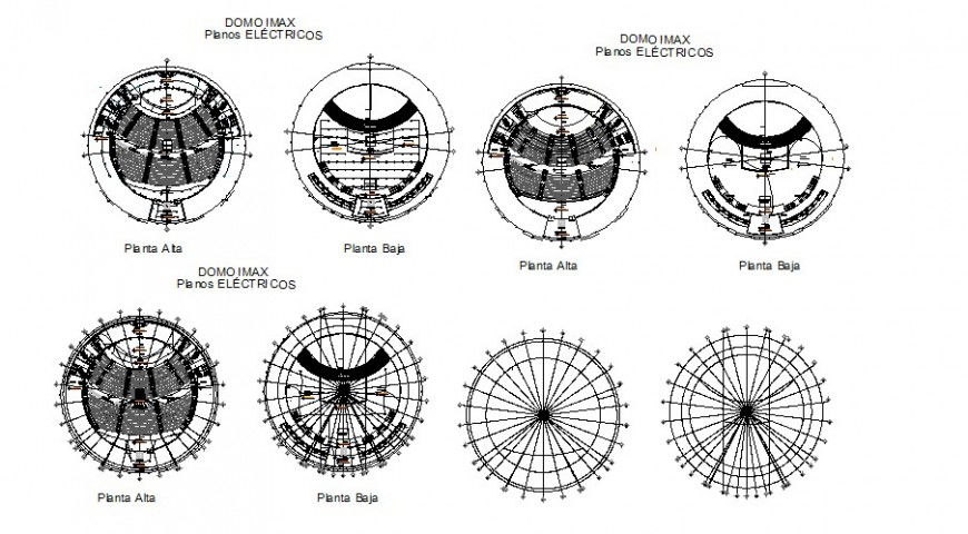 Floor plan, electrical installation and sanitary installation details of auditorium hall building dwg file