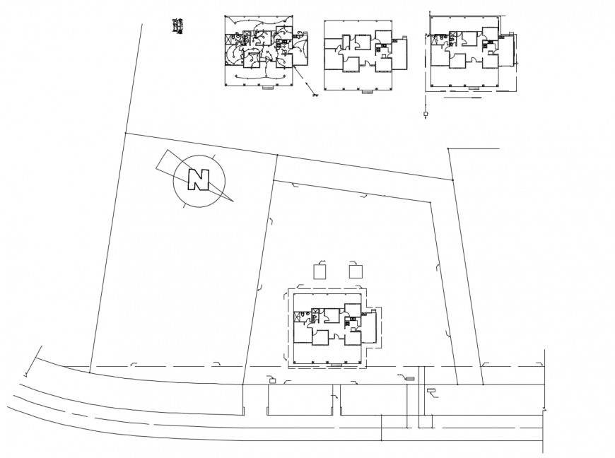 Floor plan, electrical layout and structure details of house dwg file