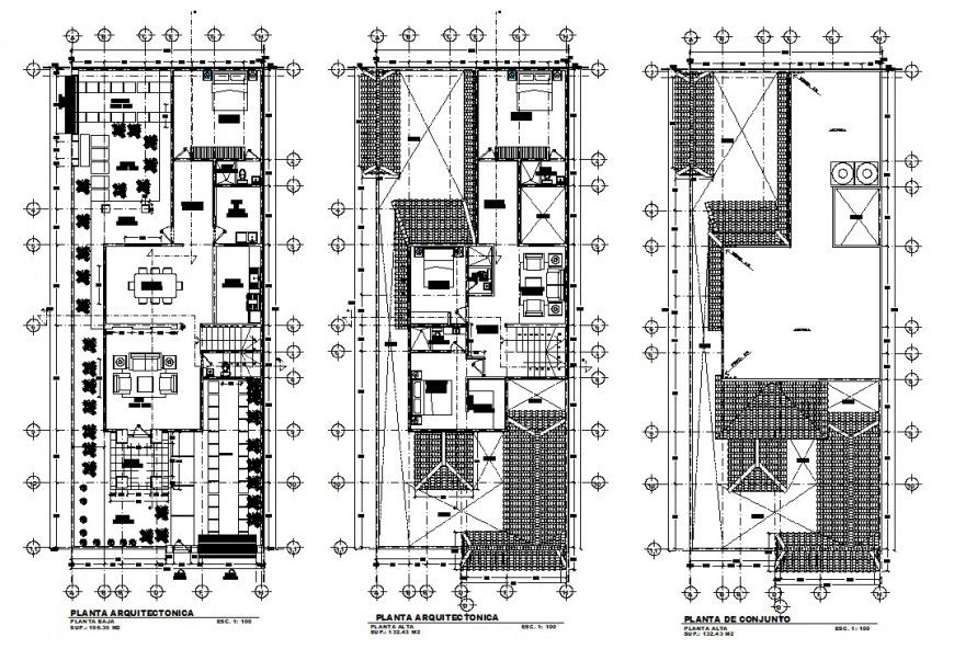 Floor plan details drawings of housing living apartment dwg file
