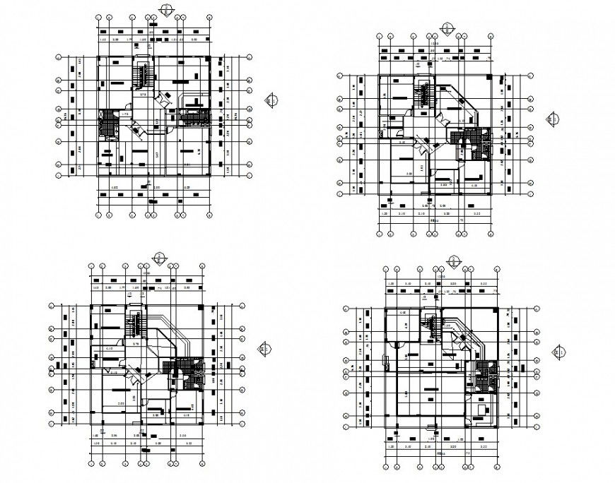 Floor plan details of local office building cad drawing details dwg file