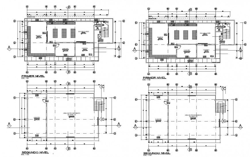 Floor plan distribution drawing details of insemination laboratory dwg file