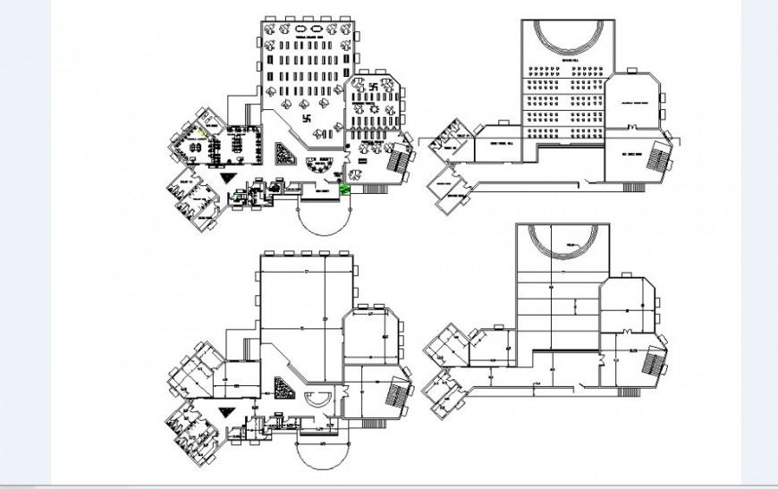 Floor plan distribution drawing details of local restaurant dwg file