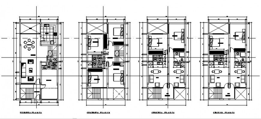 Floor plan drawings detailing of house 2d view autocad software file