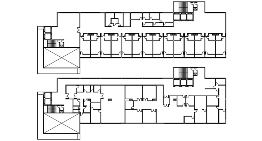 Floor plan of of hospital in AutoCAD file