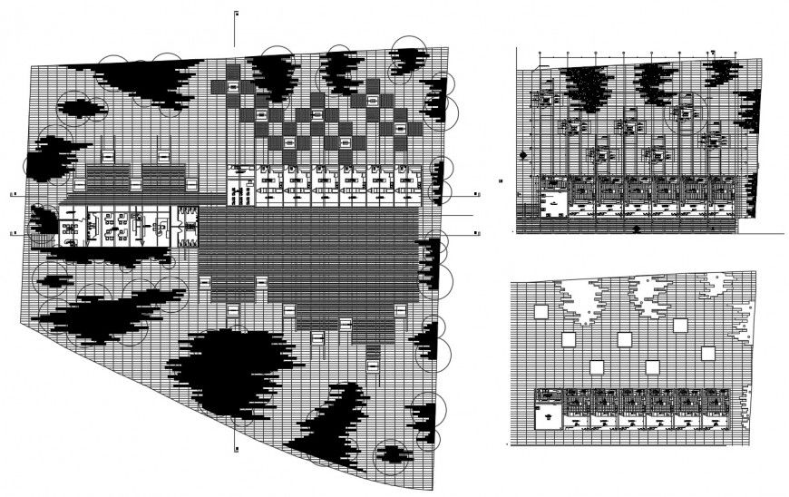 Floor plan of classroom with detail in auto cad file