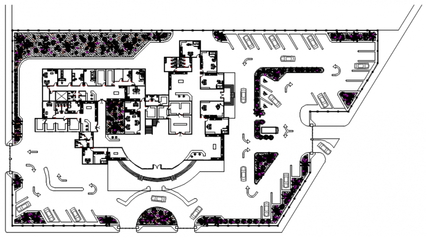 Floor plan of hospital Auto Cad file