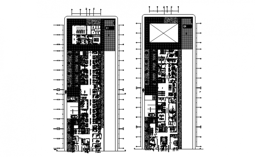 Floor plan of hospital in auto cad