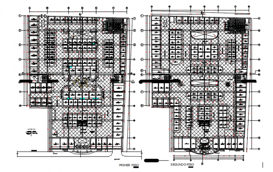 Floor plan of hotel in auto cad file