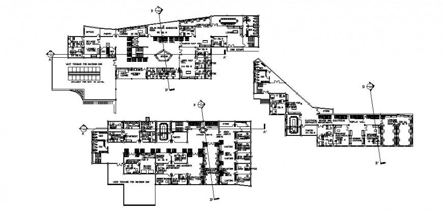 Floor plan of hotel in AutoCAD file