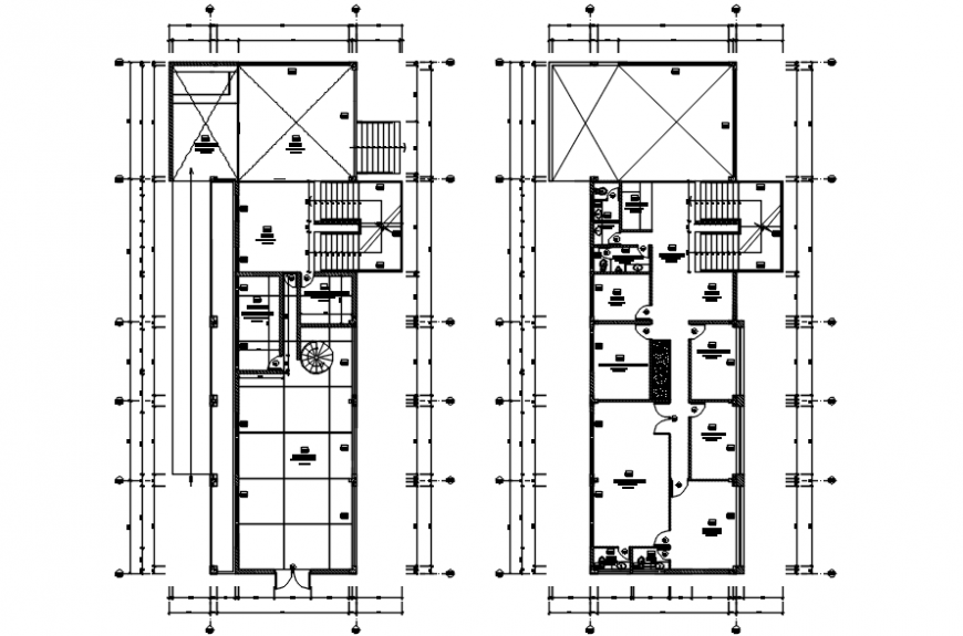 Floor plan of hotel residence in auto cad software