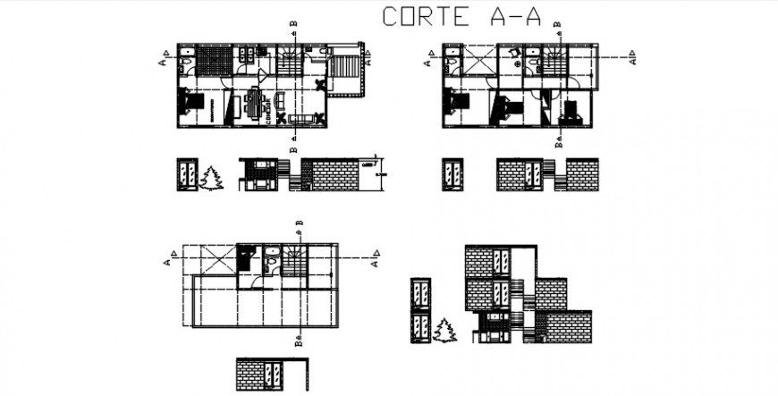 Floor plan of house CAD drawings 2d view autocad software file
