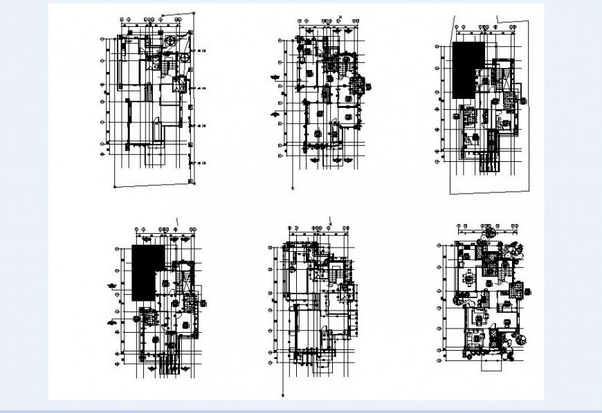 Floor plan of housing area in auto cad file