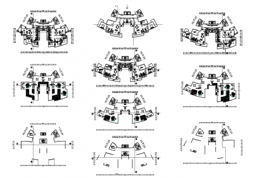 Floor plan of housing area in AutoCAD file