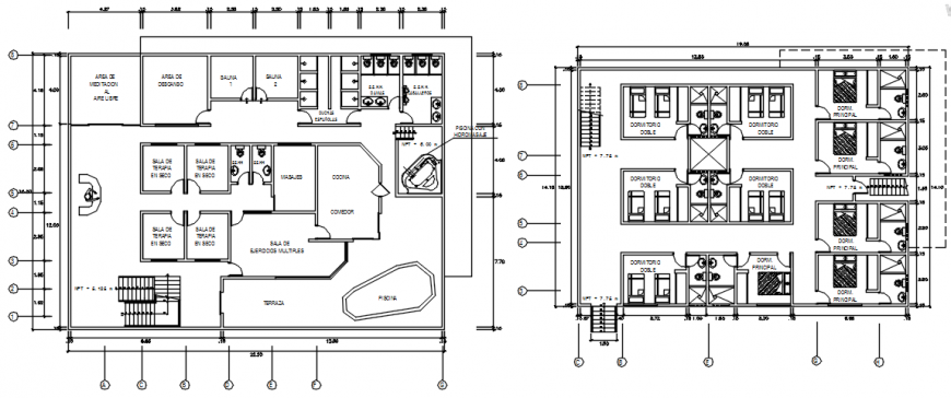 Meditation and Relaxation Floor Plan Layout with Furniture CAD File