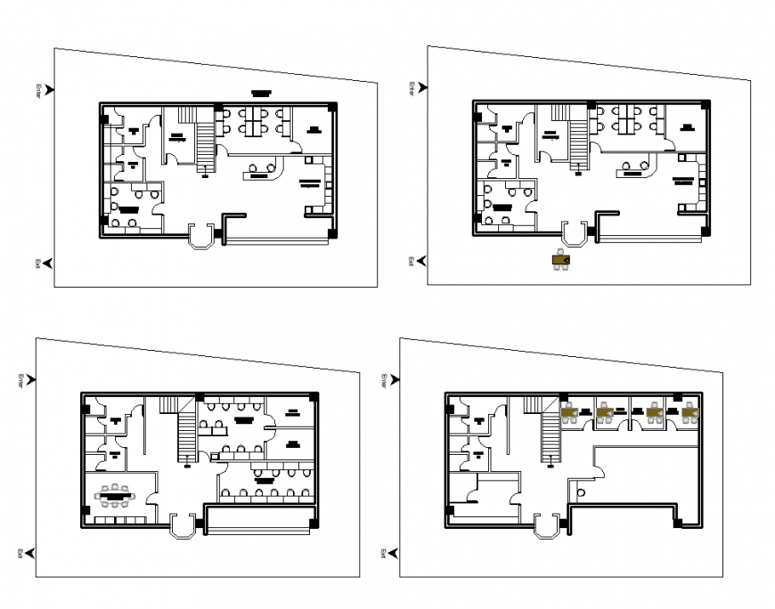 Floor plan of residential area design dwg file 
