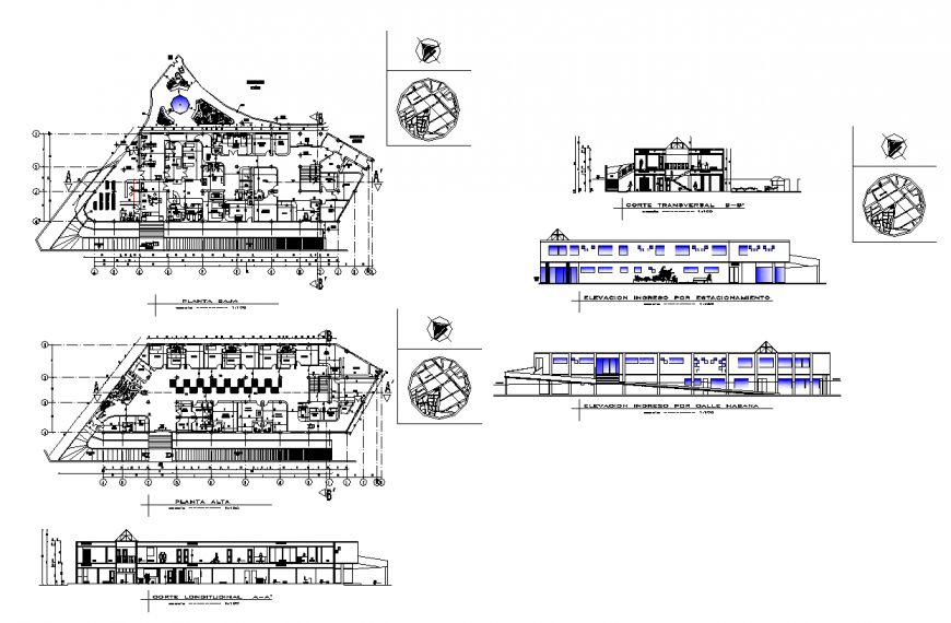 Floor plan of residential area with architectural detail dwg file