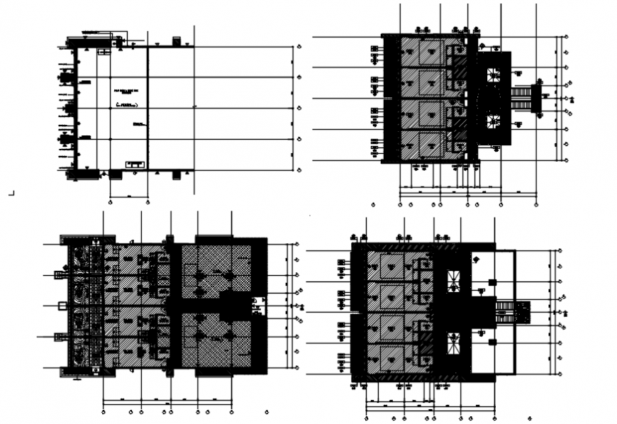 Floor plan of resort  with pump room plan in AutoCAD file