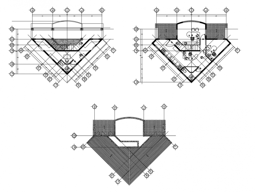 Floor plan of restaurant in AutoCAD file
