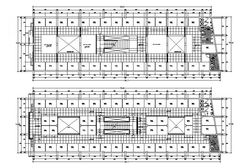 Floor plan of shopping Centre auto cad file
