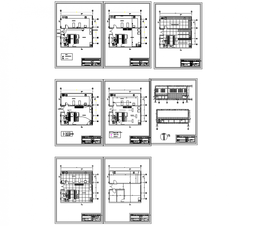 Floor plan with elevation of laboratory design dwg file