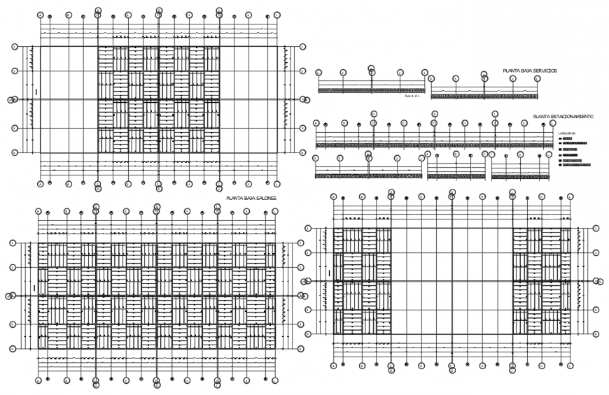 Floor plan with structural view dwg file