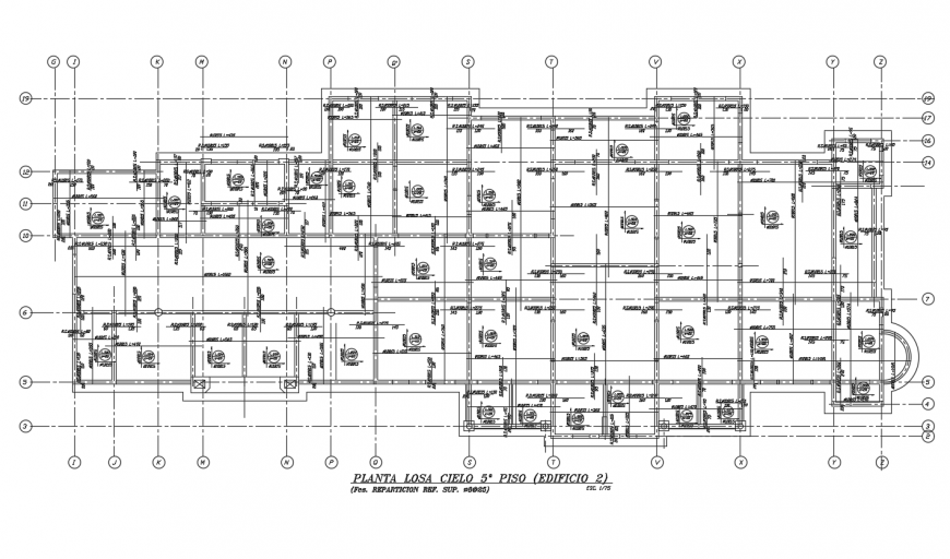 Floor plan with view of structure view dwg file