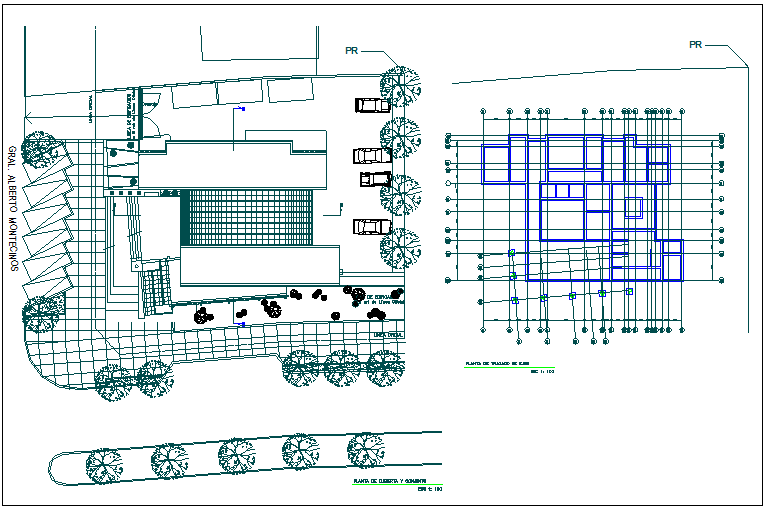 flooring and plantation layout dwg file