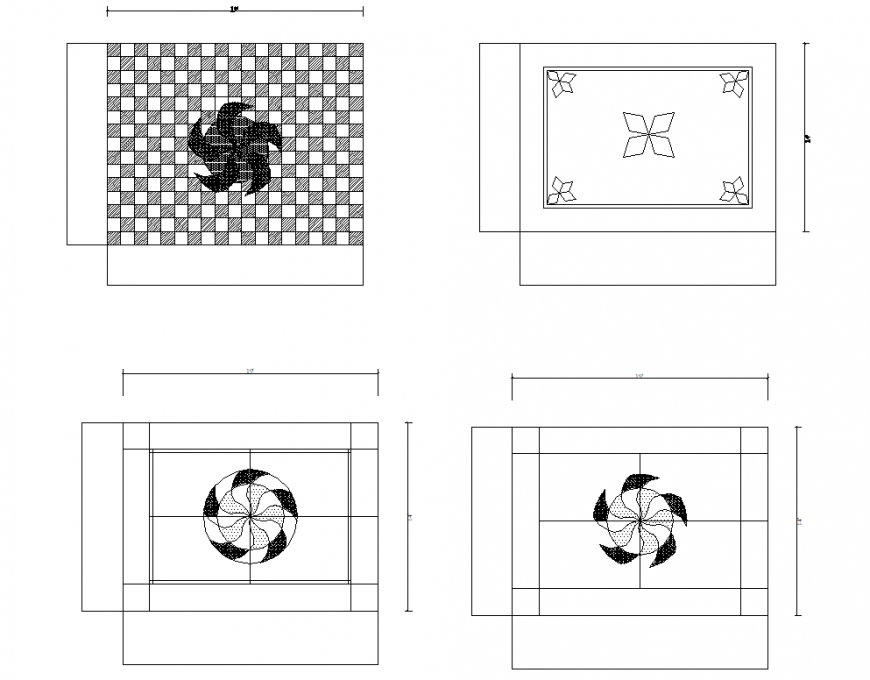 Flooring design and ceiling design detail layout file