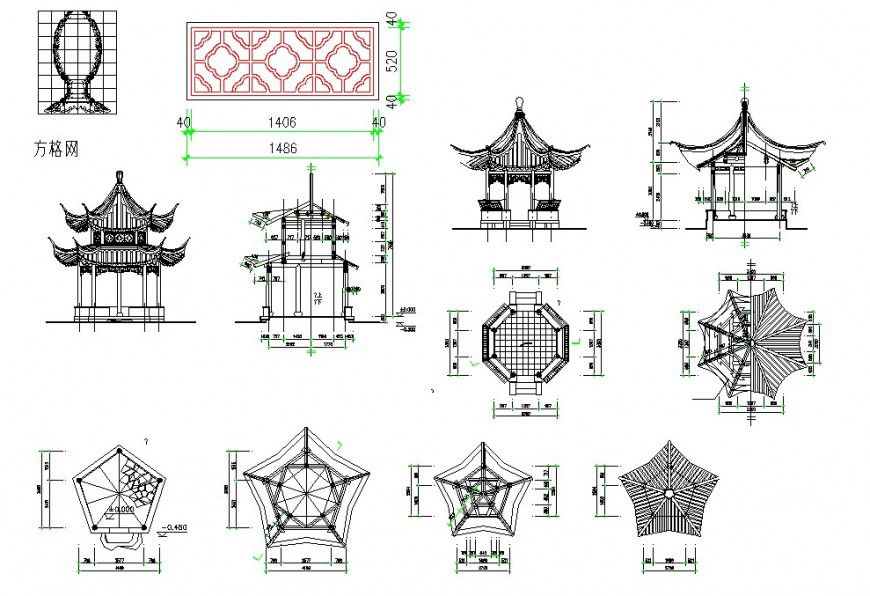 Flooring detailing of chinese construction style