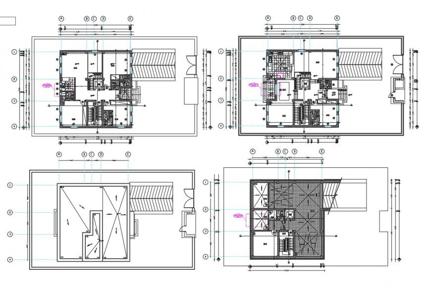 Flooring house plan detail dwg file