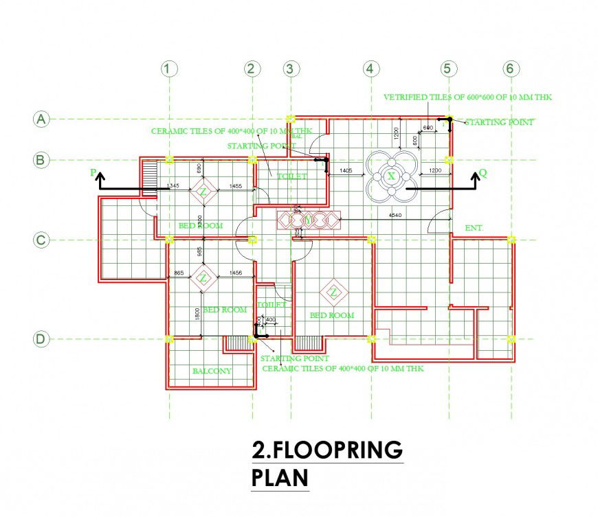 Flooring house plan layout file
